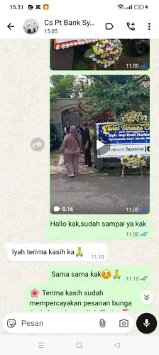 Testimonial Papan Bunga saninten