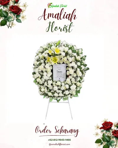 Krans Bunga Duka Cita saninten